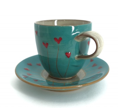 Espressotasse mit -unterteller