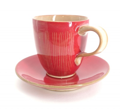 Espressotasse mit -unterteller