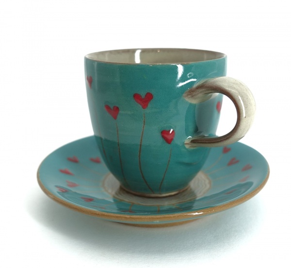 Espressotasse mit -unterteller